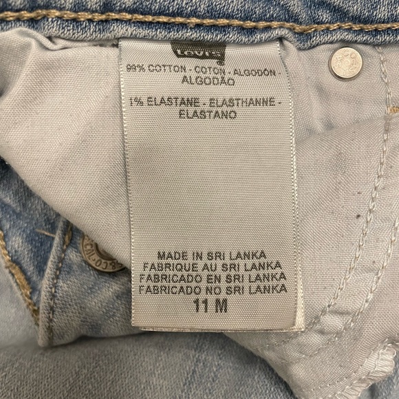 (5)Levi’s 535 Legging Light Blue 5Pocket Zipup Cotton Polyester & Elastane Sz11M - Picture 5 of 14